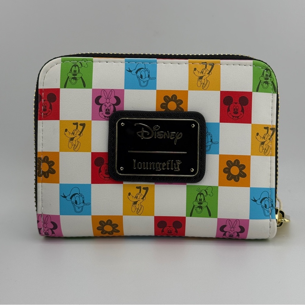 Loungefly Disney Mickey Mouse & Friends Floral Checkered Wallet